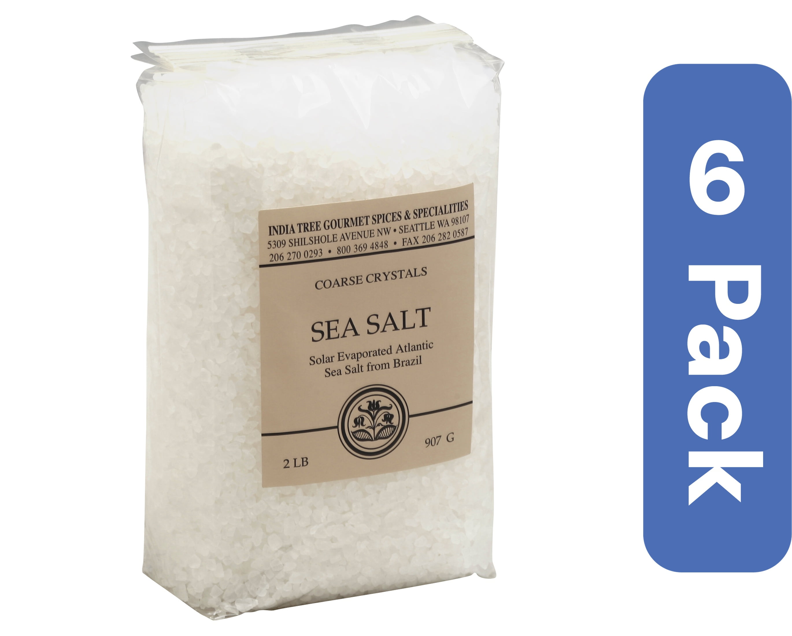 India Tree Sea Salt 32 oz (Pack of 6)