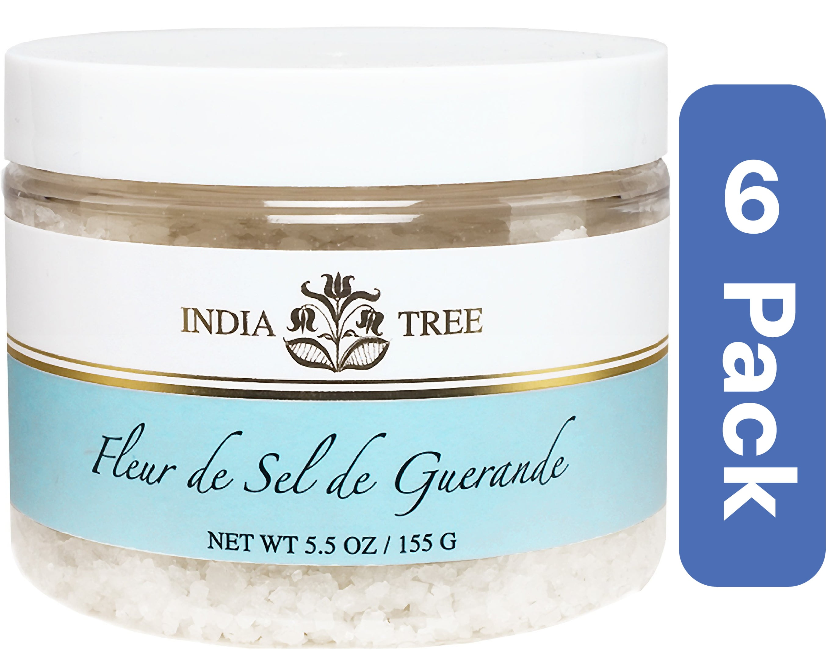India Tree Sea Salt Fleur de Sel 5.5 oz (Pack Of 6)
