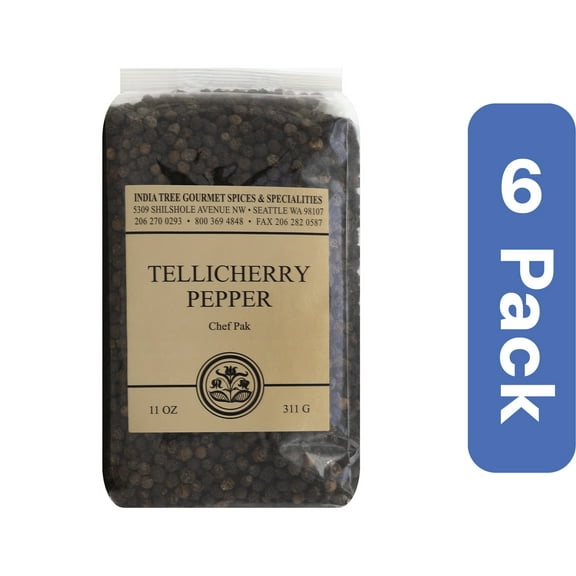 India Tree Tellicherry Pepper 11 oz (Pack Of 6)