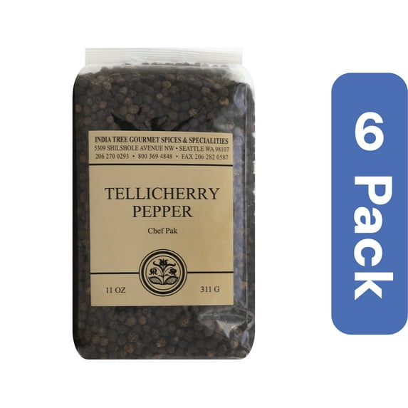 India Tree Tellicherry Pepper 11 oz (Pack Of 6)