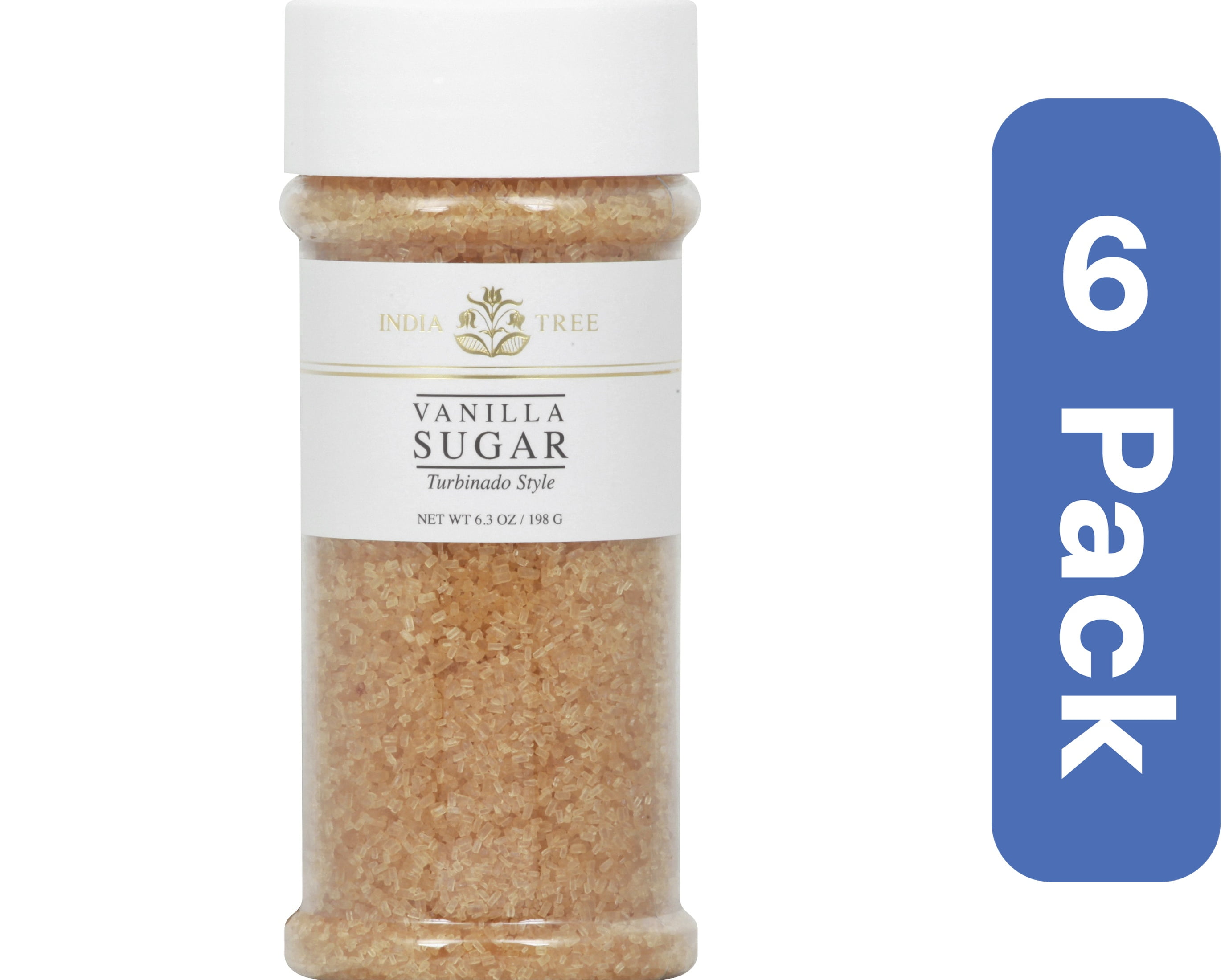 India Tree Vanilla Sugar 7 oz (Pack of 6)