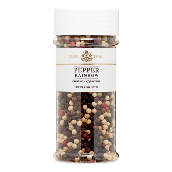 India Tree Whole Peppercorns, Pepper Rainbow, 4.5 Oz