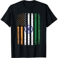 thumbnail image 1 of India USA Flag 4th Of July Patriotic American Indian Flag T-Shirt, 1 of 4