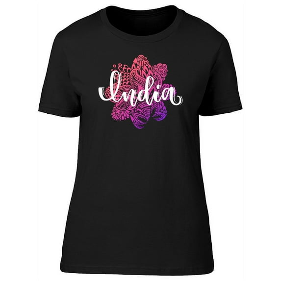 India With Purple Mandala T-Shirt Women -Image by Shutterstock, Female Medium