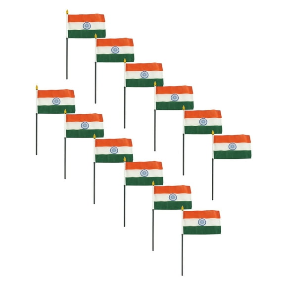 India flag 4 x 6 inch - 12 PK
