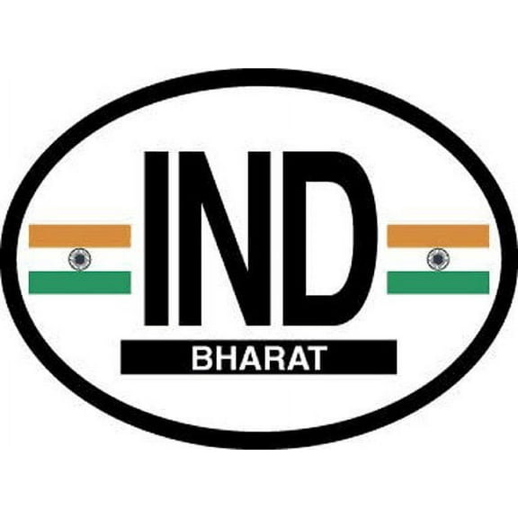 India oval decal for auto, truck or boat