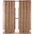 thumbnail image 1 of India's Heritage Pure Raw Silk Linen Curtain  Panel, Cotton Lined with Grommet Header - Single Curtain Panel, 51"W x 84"L, Natural, 1 of 1