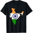 thumbnail image 1 of India tshirt, India flag tshirt, Indian flag, indian maps T-Shirt, 1 of 4