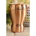 thumbnail image 1 of Indian Art Villa Copper Beverage Glass with Half Lacquer, Hammered Design, Drinkware – Brown, 13.5 oz, 1 of 1