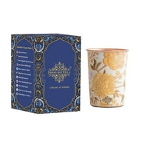 Indian Art Villa Copper Gold Print Drinkware Glass, Multicolor, 9.3 oz