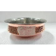 Indian Art Villa Copper Lagan Handi, Hammered Cookware, 10 Inch