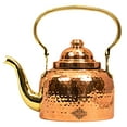 thumbnail image 1 of Indian Art Villa Copper Tea Kettle - 22 oz, 4" Width, Decorative Tin-Lined Pot, 1 of 4