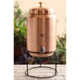 thumbnail image 1 of Indian Art Villa Embossed Copper Water Dispenser - 169 oz with Brass Tap & Stand, 1 of 5