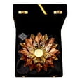 thumbnail image 1 of Indian Art Villa Exquisite Diya - Silver & Gold Copper Plated, Lotus Design, 7.6" Width, Black Gift Box, 1 of 5