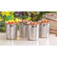 thumbnail image 1 of Indian Art Villa Handmade Steel Copper Luxury Drinking Glasses, Silver & Brown Finish, Drinkware – 8.5 oz Each, Set of 4 Pcs, 1 of 4