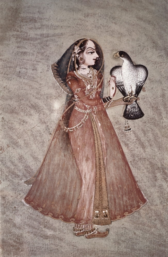 Indian Bayadere Dancing The Falcon Dance (11Th C Canvas Art - (18 x 24)