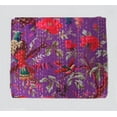 thumbnail image 1 of Indian Bird Print Kantha Quilt Kantha Bedspread Kantha Blanket Cotton Throw Handmade Quilt Single Size Quilt Bedding, 1 of 3
