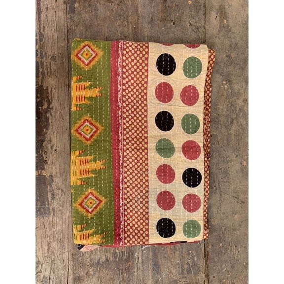 Indian Blanket Handmade Sleep Mat Counterpane Stitched Gudari Bedspread Throw