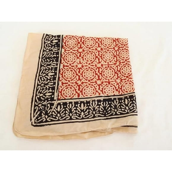 Indian Block Print Cotton Bandana Dupatta / 21 x 21 / Wedding Bridesmaid/Men Women Bandana/Fashionable Gift