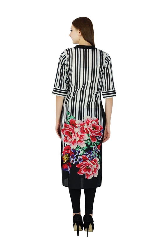 Indian Bollywood Cotton Kurta Women Ethnic Kurti Casual Top Tunic Dress