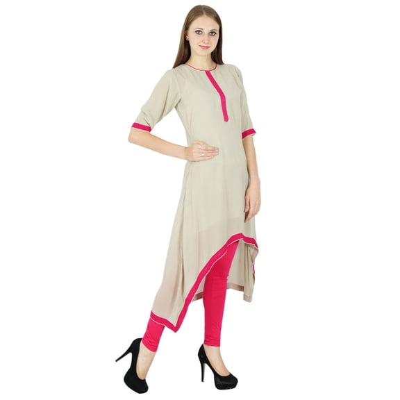 Indian Bollywood Kurta Women Ethnic Georgette Kurti Casual Top Tunic Dress