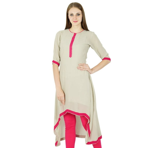 Indian Bollywood Kurta Women Ethnic Georgette Kurti Casual Top Tunic Dress