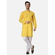 Indian Bollywood Style Designer Mens Cotton Chikankari Kurta Top Shirt
