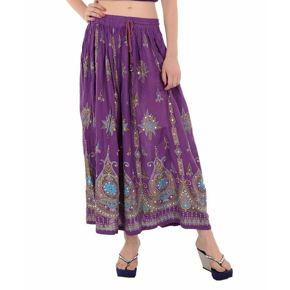 Indian Bollywood long skirt for women sequins ankle length ...