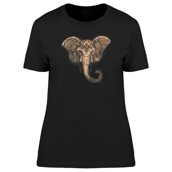 Indian Brown Elephant T-Shirt Women -Image by Shutterstock, Female Medium