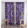 thumbnail image 1 of Indian Burning Sun Hippie Mandala Window Curtains - Gypsy Bohemian Sun Moon Beautiful Drapery Bedroom Living Room Balcony Valance Panels Purple, 1 of 6