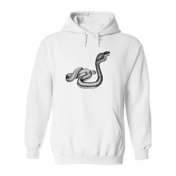 Indian Cobra Pencil Drawing Hoodie Men -Image by Shutterstock, Male 3X-Large