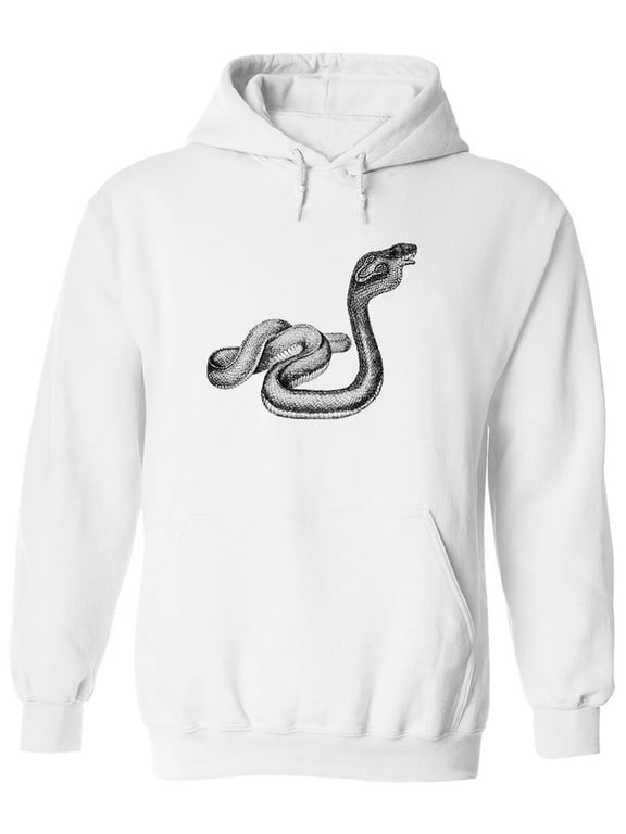 Indian Cobra Pencil Drawing Hoodie Men -Image by Shutterstock, Male Medium