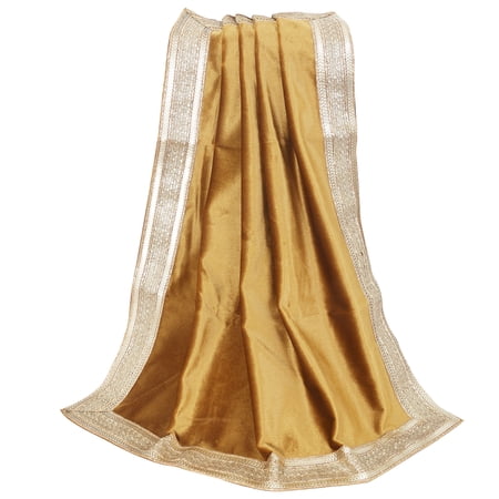 Indian Consigners Golden Alter Velvet Multipurpose Table cloth for Prayer, Mat, Rug, Muslim Religious Holy Cloth Beautiful Table Cloth Tarot Spread Table Cover