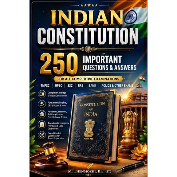 Indian Constitution - 250 Important Ques Indian Constitution - 250 Important Questions & Answers (English), Book 1, (Paperback)