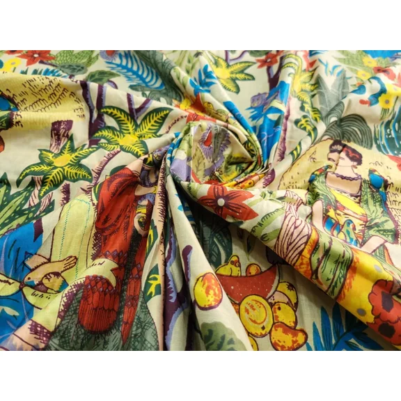 Indian Cotton Handmade Fabric Dressmaking Material 5 Yard Natural Sewing Fabric