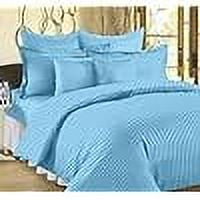 Indian Cotton Stain Strip Bedsheets , 400 TC Premium Cotton Bedsheets for Home , Hotels & Guest House Size ( Twin 60" x 90" )