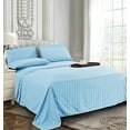 thumbnail image 1 of Indian Cotton Stain Strip Bedsheets , 400 TC Premium Cotton Bedsheets for Home , Hotels & Guest House with 2 Pillow Cover Size ( King 90" x 108" ), 1 of 5