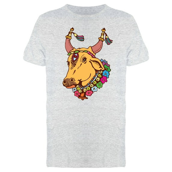 Indian Cow Ornated T-Shirt Men -Image by Shutterstock, Male Medium