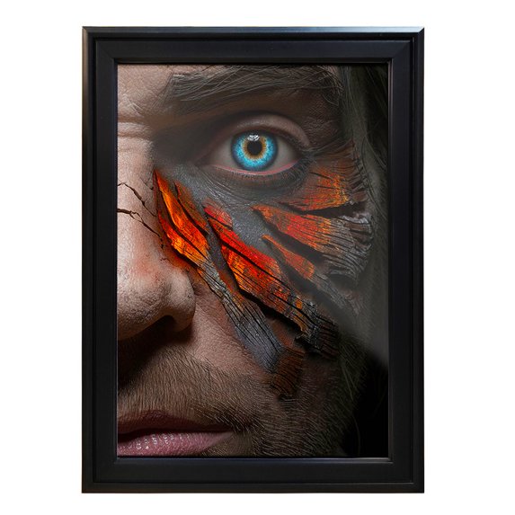 Indian Crafts Printed Photo Framed Painting for Home Decor Office Studio Wall Living Room Decoration (Size-10.2x13.2 Inch)