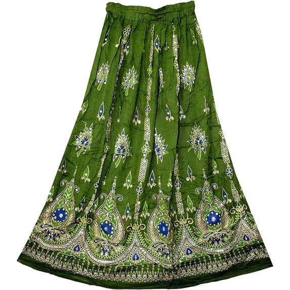 Indian Crafts Rayon Long Skirt Sequence Work Indian Designer Women Dress Traditional Clothing