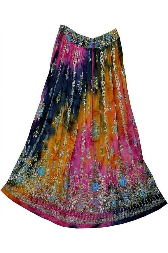 Rayon Long Skirt Sequence Work Indian Designer Women Dress Traditional Clothing