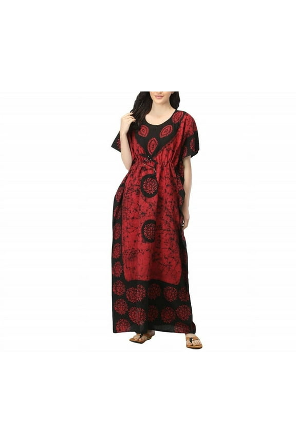 Women Batik Kaftan Cotton Night Suit Night Dress Long Caftan Nighty Maxi