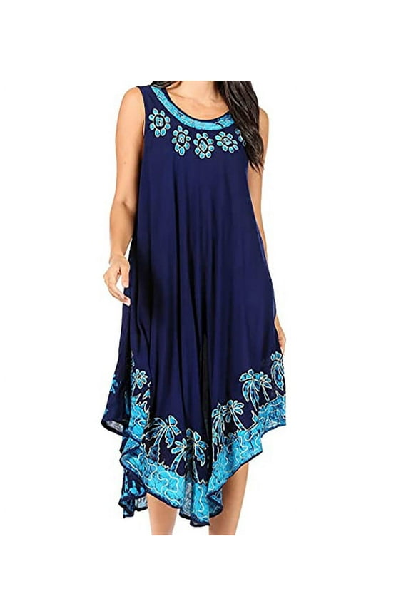 Women's Rayon Caftan/Kaftan Nighty Floral Print Caftan Maxi Night Dress