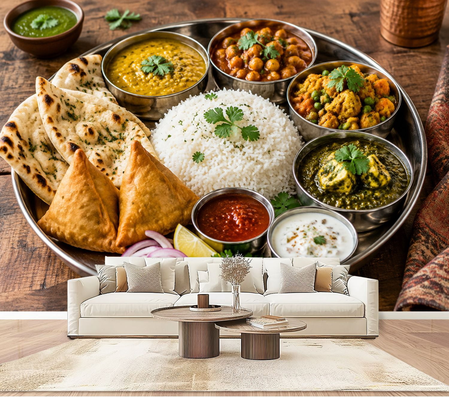 Indian Cuisine Wallpaper Variety Curries Rice culinary art Peel and ...