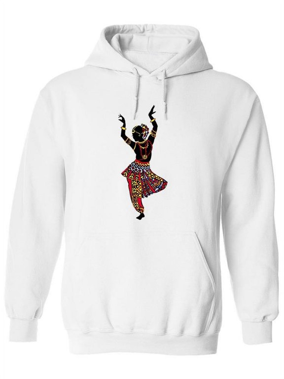 Indian Dancer Posing Sketch Hoodie Women -Image by Shutterstock, Female x-Large