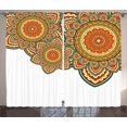 thumbnail image 1 of Ambesonne Ethnic Curtains 2 Panel Set, Paisley Eastern Oriental, 108" x 90", Multicolor, 1 of 2
