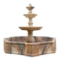 thumbnail image 1 of Indian Designed Makrana Pink Strong Marble Handcarved Rainbow Natural Stone Three-Tier fountain Water Fountain for Outdoor Garden Home Decor, 1 of 3