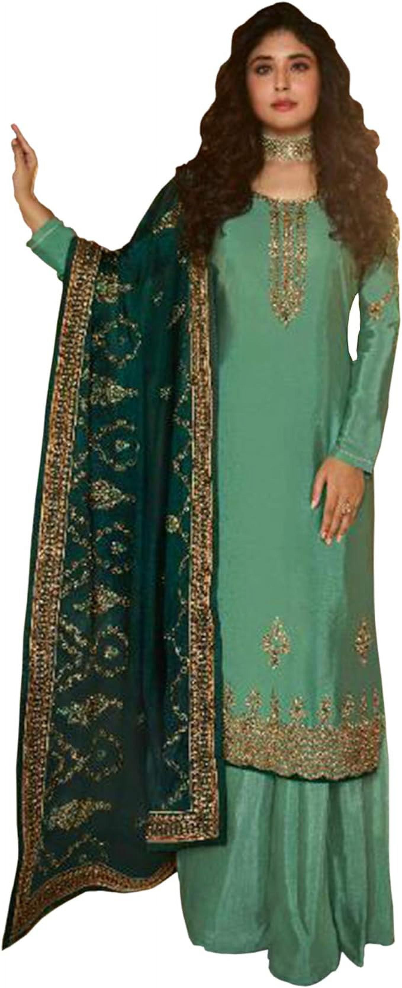 Indian Designer Salwar Kameez Stitched Women's Wear Pakistani Suits Palazzo  Dress ( Green, 6XL - 54 ) - Walmart.com