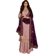 Indian Designer Salwar Kameez Stitched Women's Wear Pakistani Suits Palazzo Dress  Pink, XS - 36