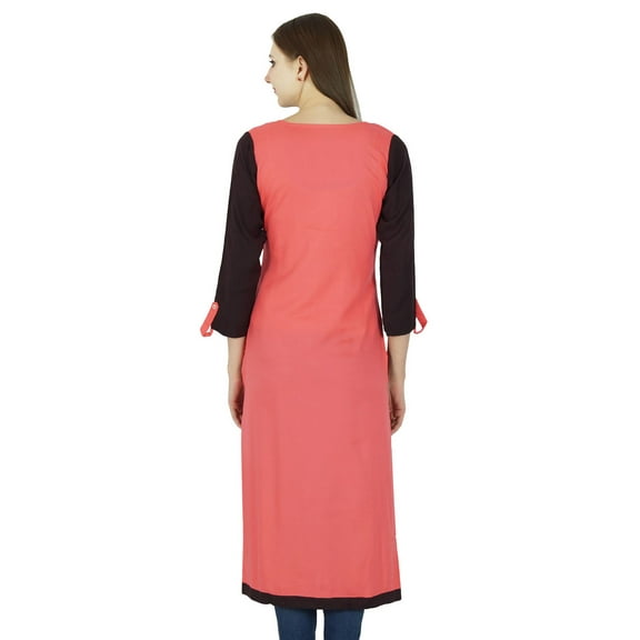 Indian Designer Women Bollywood Kurta Casual Ethnic Kurti Cotton Top Tunic Dress